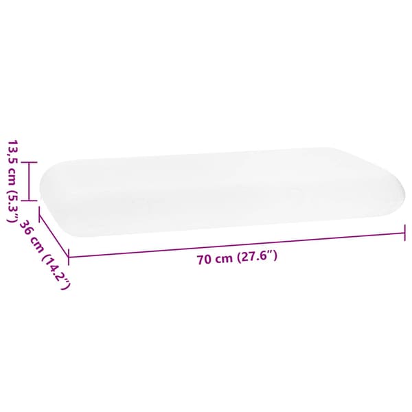 Sovkudde Enfärgad Vit 70 x 36 x 13,5 cm Minneskum