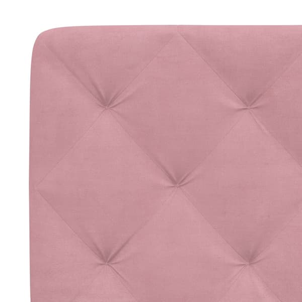 Headboard Cushion Pink 100 cm Velvet