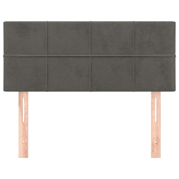 Sänggavel mörkgrå 80x5x78/88 cm sammet