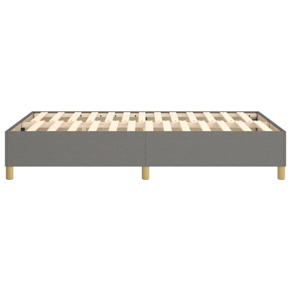 Boxspring-sängram mörkgrå 120x200 cm tyg