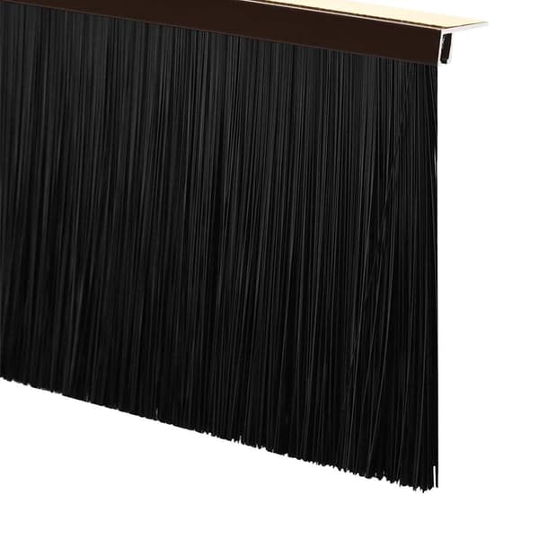 Självhäftande dörrborstlist 2 pcs Brun 100 cm Aluminiumlegering