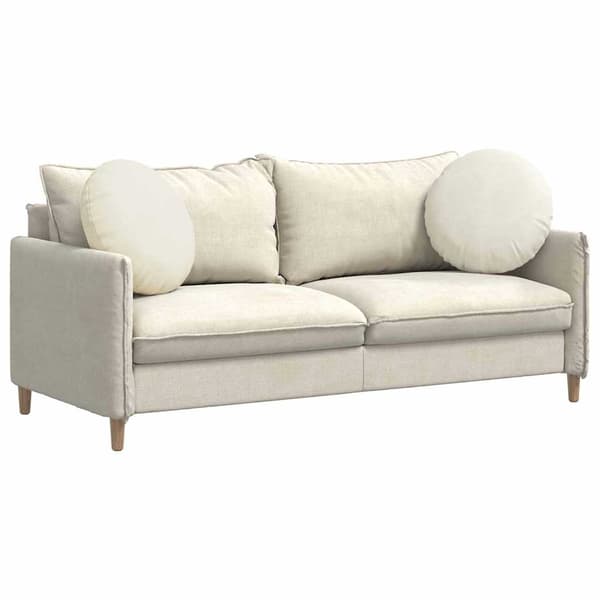 Sittkuddar 2 pcs Kräm Ø50 x 19 cm Sammet