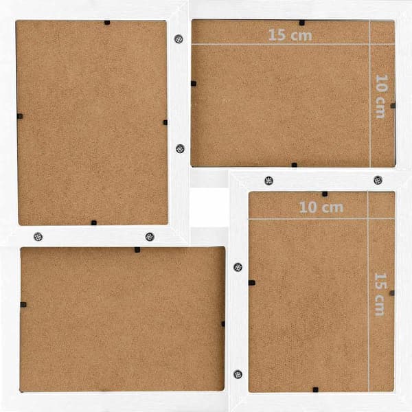Fotoram för 24x(10x15 cm) bilder vit MDF