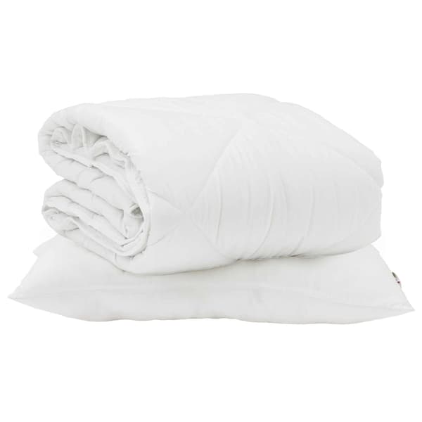 Sommar Duvet med kudde 2 pcs Vit Mikrofiber
