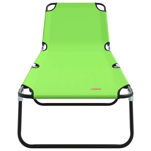 Hopfällbar solstol Grön 188 x 57 x 86,5 cm Polyester