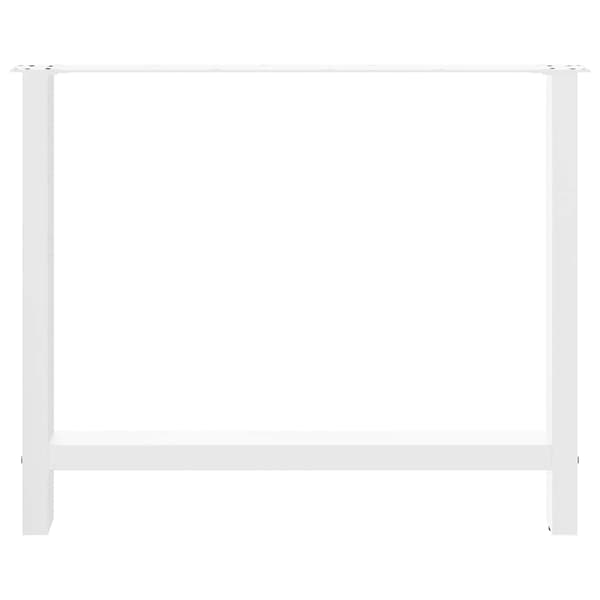 Matbordsben vita 2 st 90x(72-73) cm stål