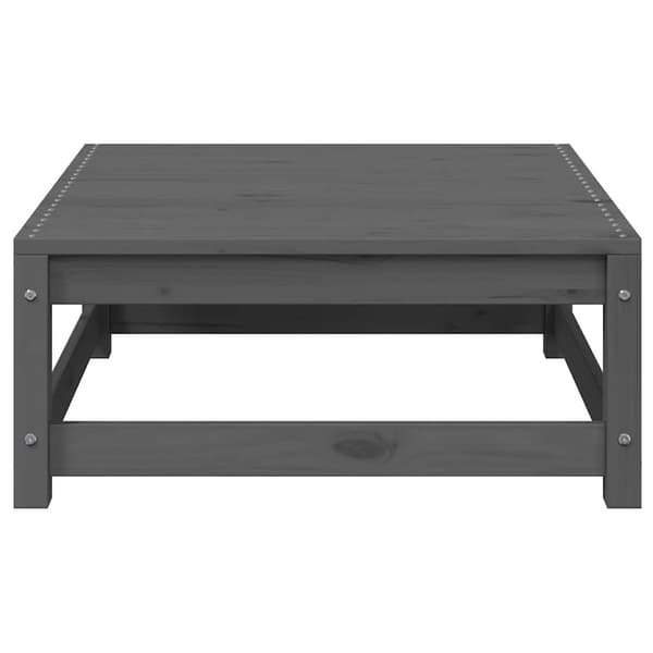Loungegrupp med dynor 2 delar grå massiv furu