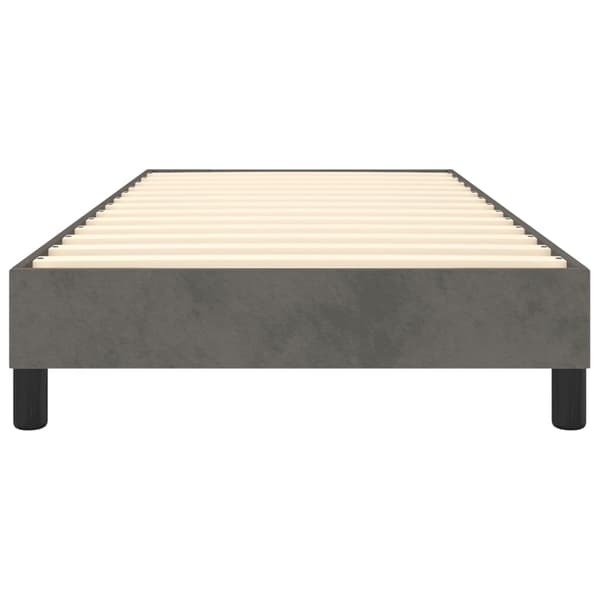 Boxspring-sängram mörkgrå 100x200 cm sammet