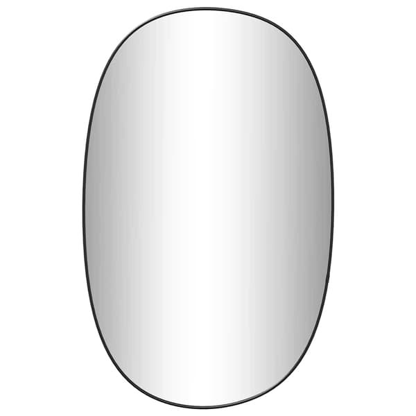 Väggspegel svart 70x45 cm