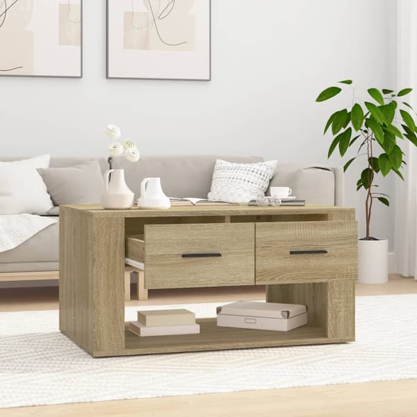 Soffbord sonoma-ek 80x50x40 cm konstruerat trä