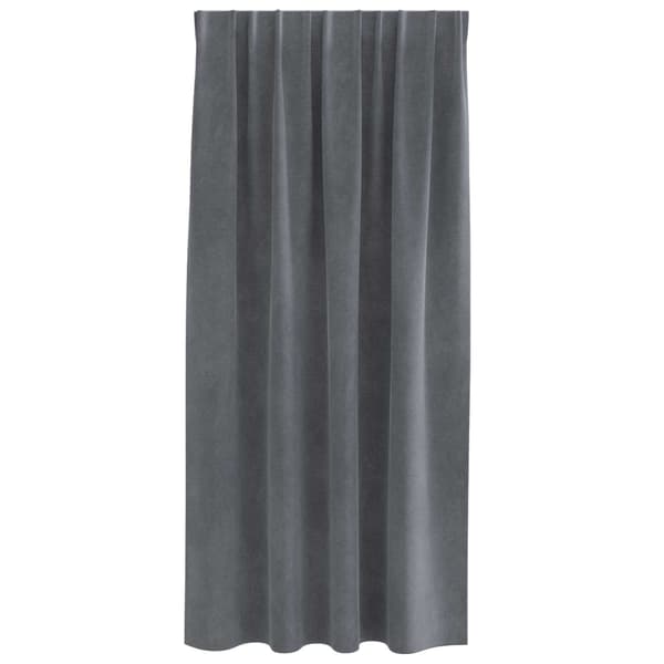 Mörkläggningsgardiner 2 st Ljusgrå 140 x 175 cm Sammet