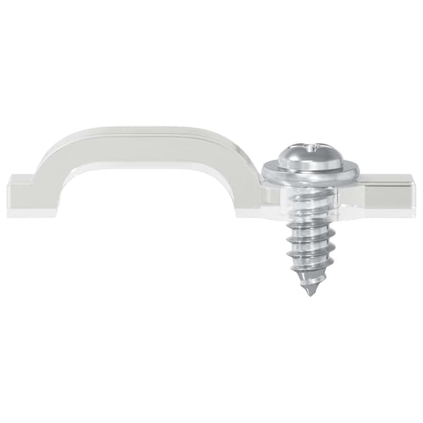 LED Strip Clips 23,8 mm 2 pcs Transparent Plast och Järn