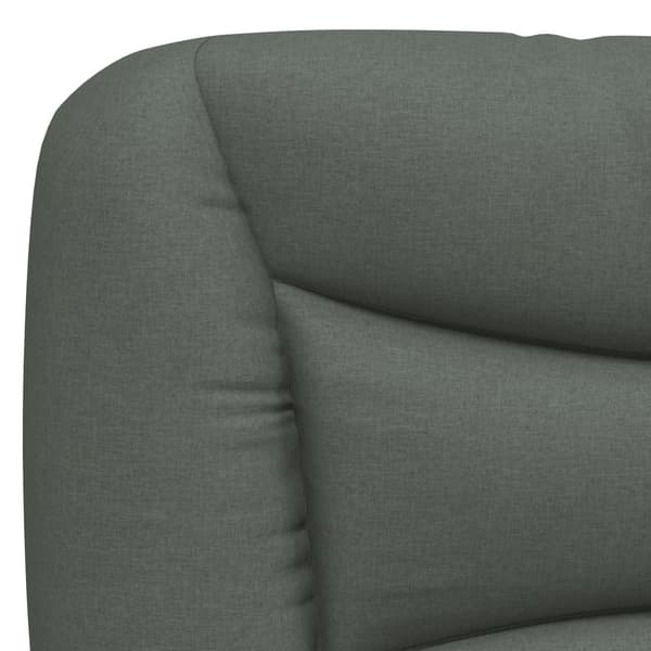 Headboard Cushion "Hvar" Dark Grey 160 cm Fabric