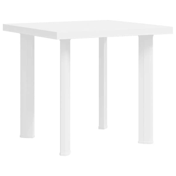 Trädgårdsbord vit 80x75x72 cm plast