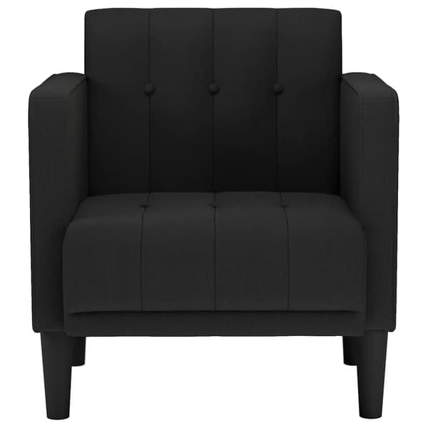 Soffstol med armstöd svart 53 cm tyg