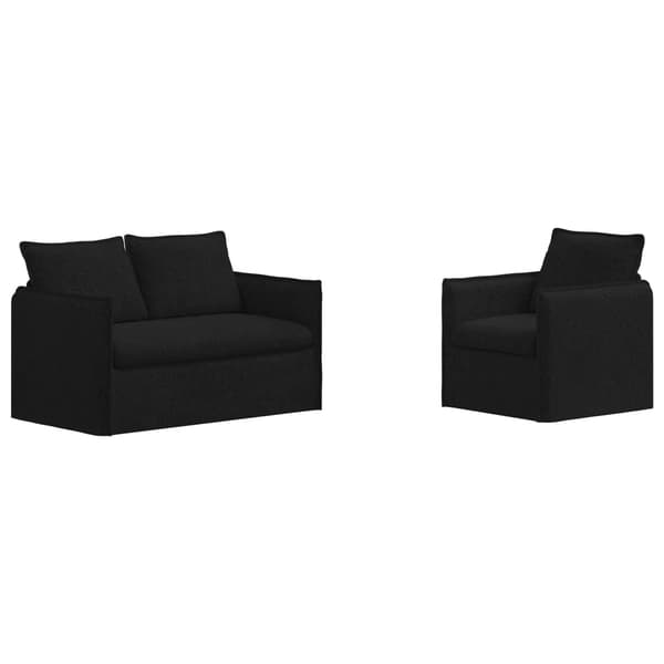 Soffset 2 pcs Svart 136 x 82 x 85 cm Tyg