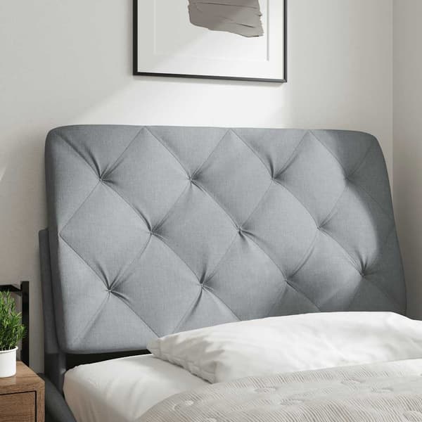 Headboard Cushion Light Grey 90 cm Fabric