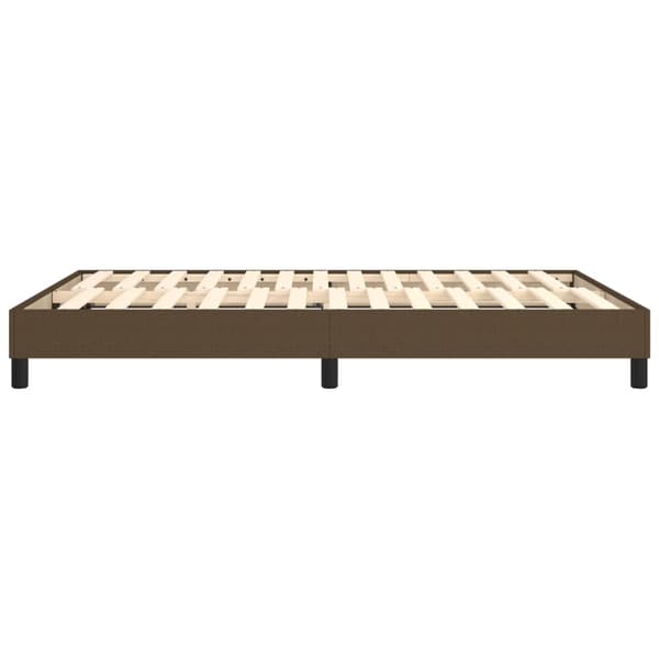 Boxspring-sängram mörkbrun 140x200 cm tyg