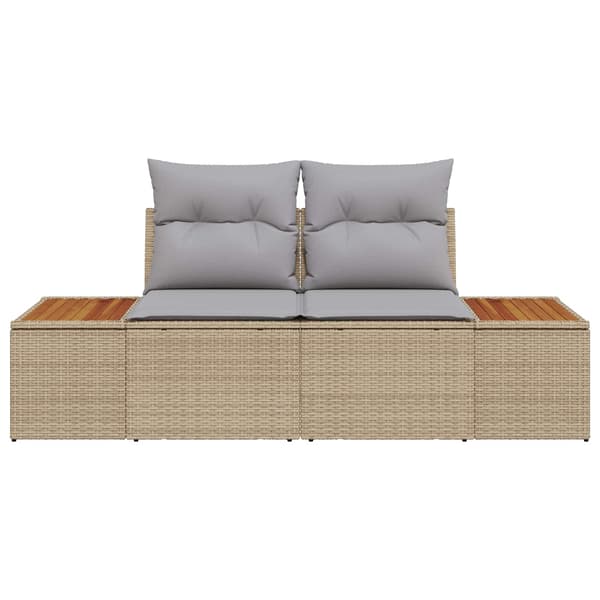 Trädgårdsoffa Beige 184 x 62 x 85cm konstrotting