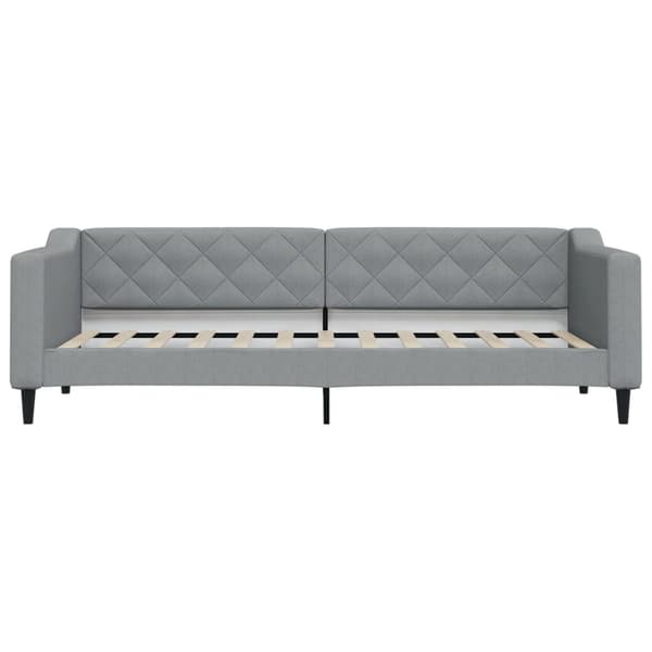 Dagbädd utdragbar ljusgrå 80x200 cm tyg