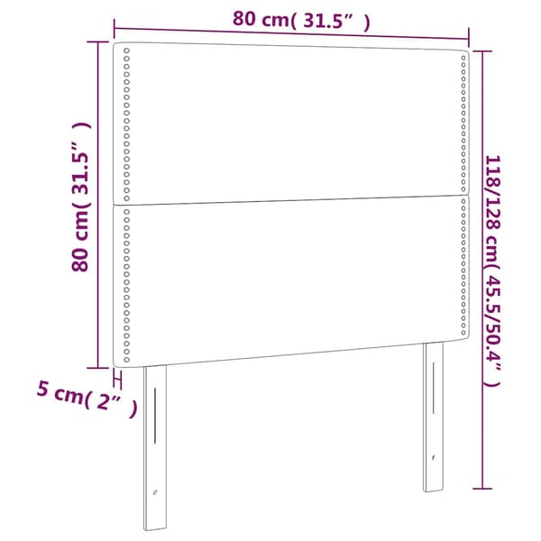 Sänggavel mörkblå 80x5x118/128 cm sammet