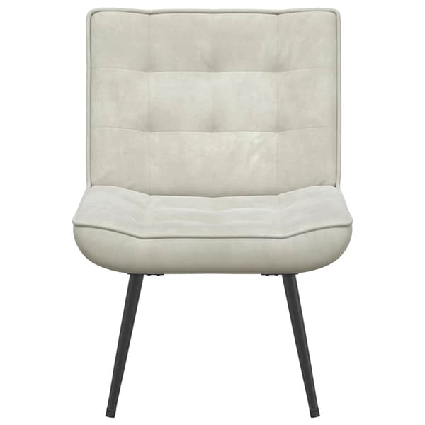 Vilstol gräddvit 64x74x84 cm sammet