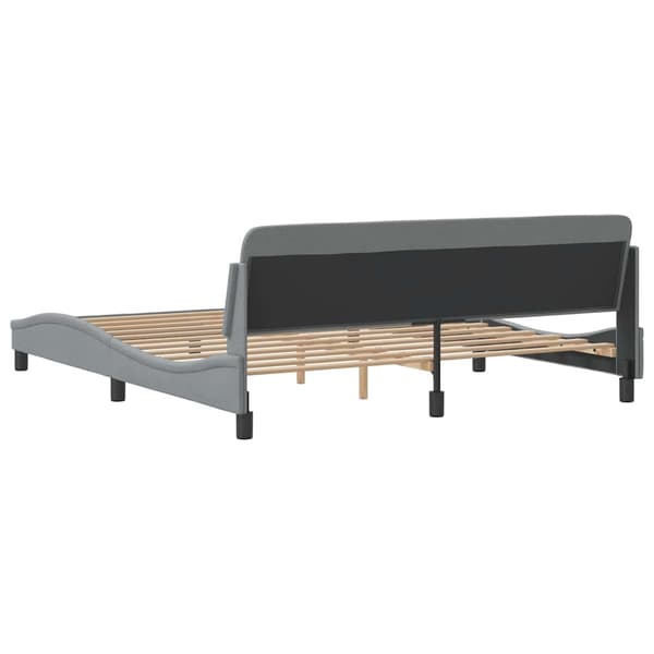 Bed Frame "Dover" Light Grey 180x200 cm Fabric