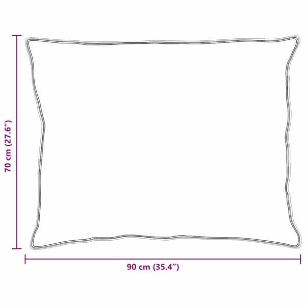 Kudde med kudde 2 pcs Vit 70 x 90 cm Bomull