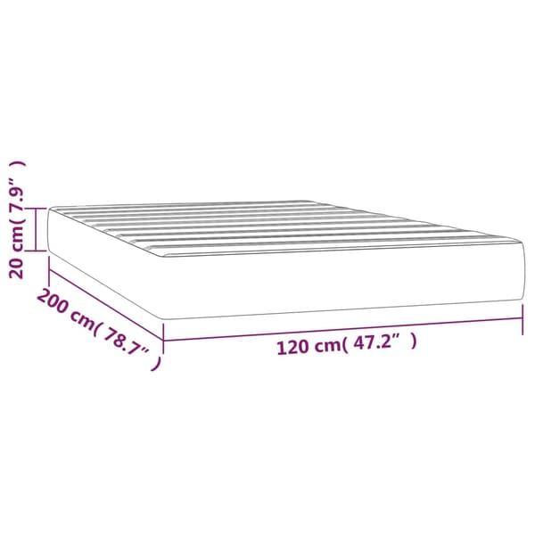Pocketresårmadrass medium mörkblå 120x200x20 cm sammet