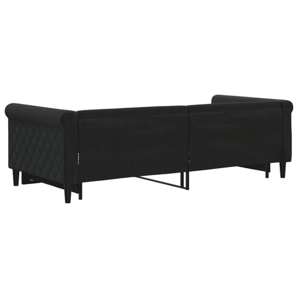 Dagbädd utdragbar svart 90x200 cm sammet