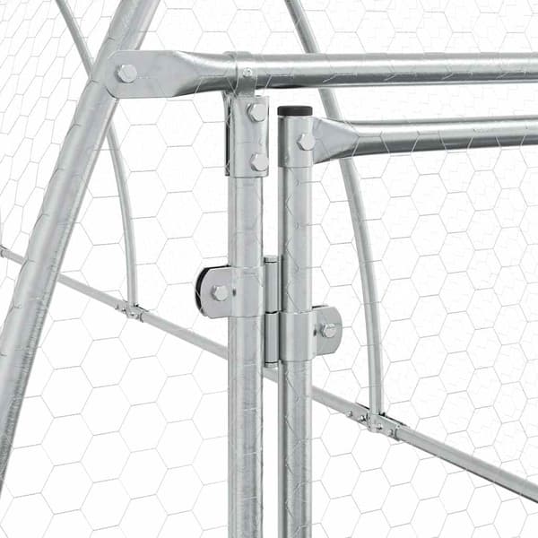 Hönsbur silver 600x105x120 cm galvaniserat stål