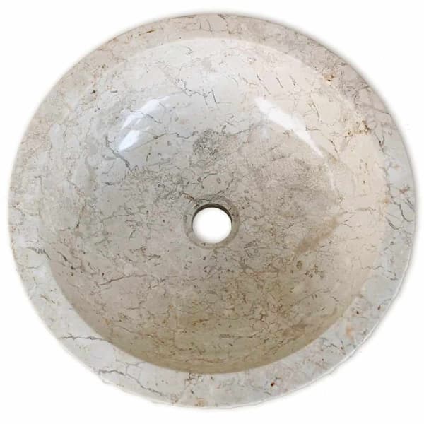 Handfat Marmor 40 cm Gräddvit