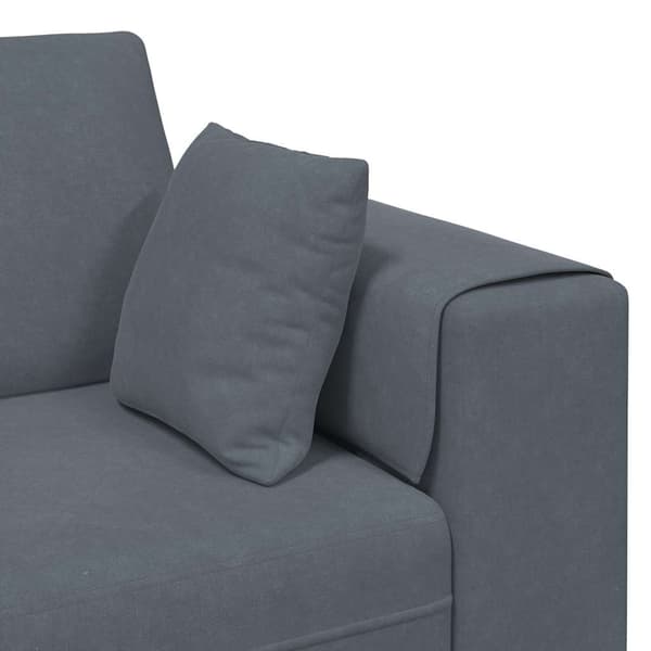 Soffa Mörkgrå 250 x 77 x 76 cm Sammet