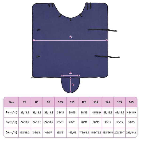 Hästdyna Mörkblå 75 cm Polyester Fleece