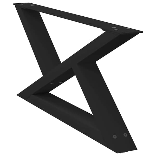 Soffbordsben 2 st svarta 70x(30-31,3) cm stål