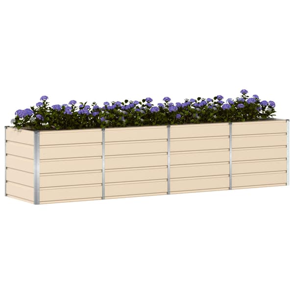 Planteringskärl Elfenben 320 x 80 x 75 cm Stål