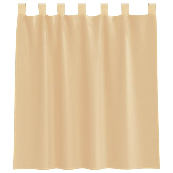 Voile gardiner med stångfickor 2 st sand