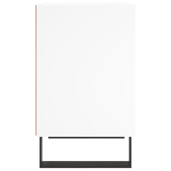 Sängbord vit 40x30x50 cm konstruerat trä