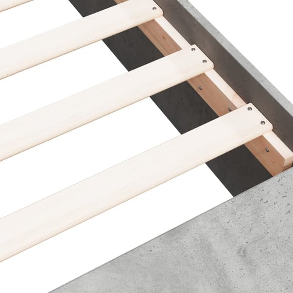 Sängram betonggrå 100x200 cm konstruerad trä