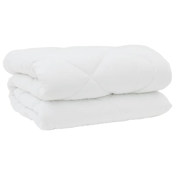 Duntäcke med Kuddar 3 pcs Vit Mikrofiber och Dunfjäder