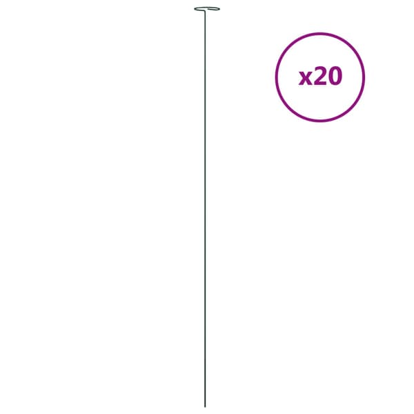 Växtstöd 20 st mörkgrön 91 cm stål