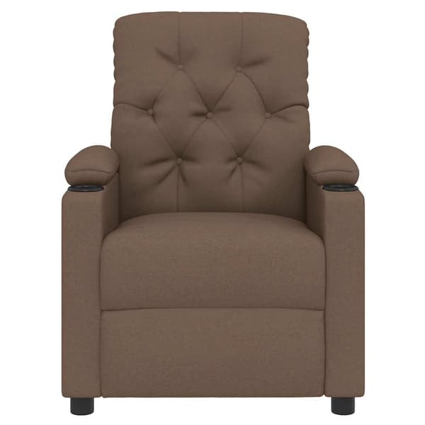Reclinerfåtölj brun tyg