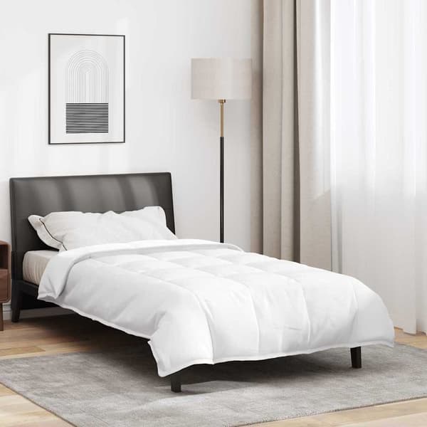 2-i-1 Duntäcke Vit 135 x 220 cm Fjäder
