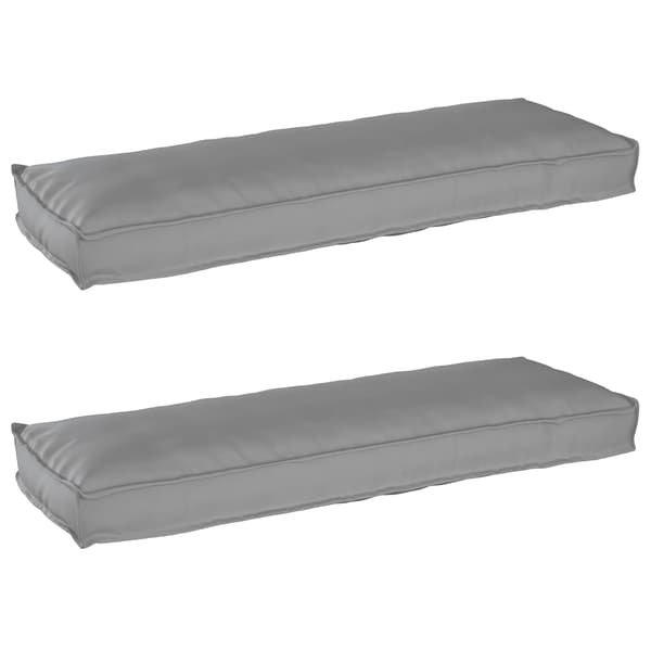 Pallkuddset 2 pcs Grå 120 x 40 x 8 cm Oxford Tyg