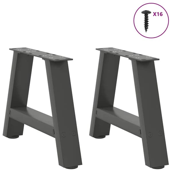 Soffbordsben A-formade 2 st antracit 30x(30-31) cm stål