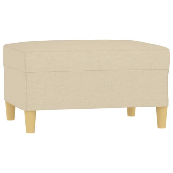 Fotpall gräddvit 70x55x41 cm tyg