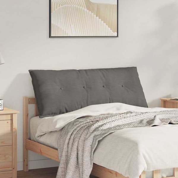 Ryggkudde Ljusgrå 120 x 50 cm Kordread tyg