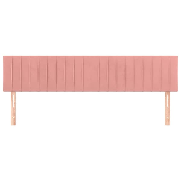 Sänggavlar rosa 200x5x78/88 cm sammet