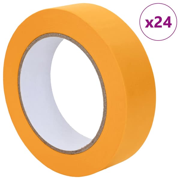 Målartape 24 pcs Gul 25mm x 50m Papper