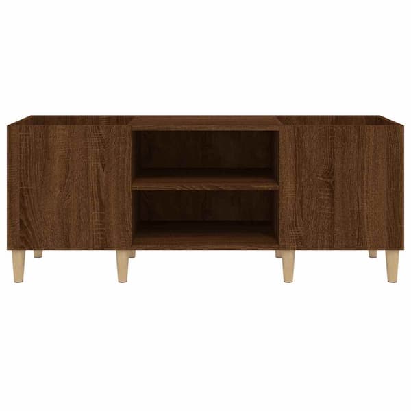 Stereobänk brun ek 121x38x48 cm konstruerat trä